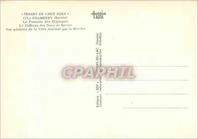 Chambéry — Serce Savoie, stolica w 1232 — Éditions EDY — Rewers