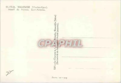 Vallouise (Alte Alpi) — Massiccio del Polyoux, Saint-Antoine — Foto Autentica — Verso