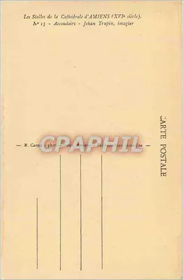Opieralna katedry w Amiens — Jehan Trupin, rzeźbiarz — N°13 — Rewers