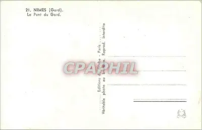 Most Gard — Nîmes (Gard) — Wydawnictwo Gibbe, Paryż — Rewers