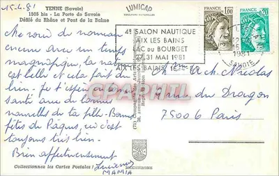 Yenne (Savoie) — Desfiladeiro do Rio Rhône e Ponte da Balme — Lumicad — Verso
