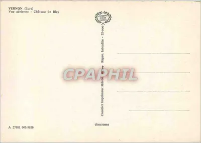 Vernon (Eure) — Kasteel van Bizy — Uitgever Comibier — Achterkant