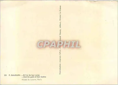 Dwie nagości — reprodukcja dzieła Paula Gauguina — wydawca Hazan, nr 251 — Rewers