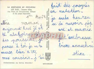 Meninas dos Pays de Douarnenez, Elliant — Éditions du DOS, Châteaulin — Verso