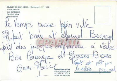 Colônia de Sant Jordi (Mallorca) — Vista parcial — ZERBANU DORA, N° 1.253 — Verso
