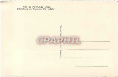 Pérouges (Ain) — L'Ostellerie (13. wiek) — Wydawnictwo ARLAUT amasse — Rewers