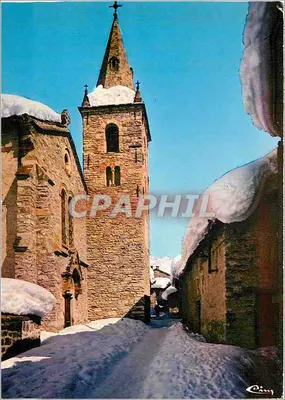 Bonneval-sur-Arc — Igreja e ruas pitorescas sob a neve — Cimcrome