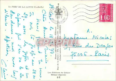 Fort de la Latte (C.-du-N.) — widok z lotu ptaka — Pierre AFTAUM & Cie - Wydawca — Rewers