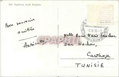 Engelberg — kaplica i chatka górskie — S.J.H. Berghaus — Rewers