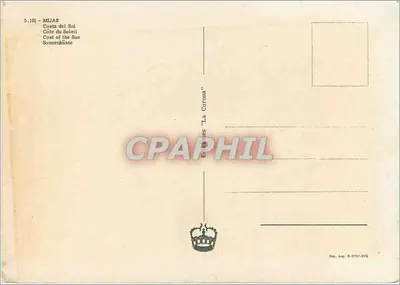 Baleares "La Corona" — Costa del Sol — editor MLJAS, n° 5.101 — Verso