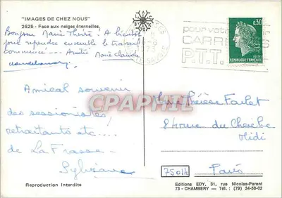 Przed wiecznymi śniegami — Mont Blanc — Wydawca EDY, nr 2625 — Rewers