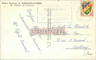 Castello di Courterne — Stazione Termale di Bagnoles-de-l'Orne — editore F. R. Gallois — Verso