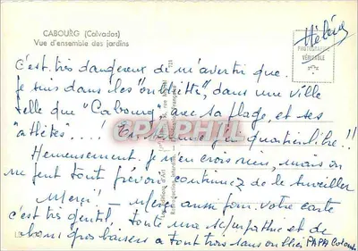 Cabourg (Calvados) — Vista generale dei giardini — Fotografo Héloir — Verso