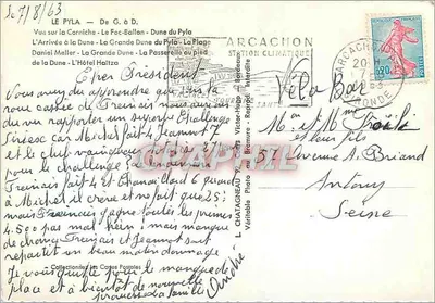 Le Pyla — Dünen und Küstenlandschaft — L. Chatagneau, Nr. 92 — Rückseite