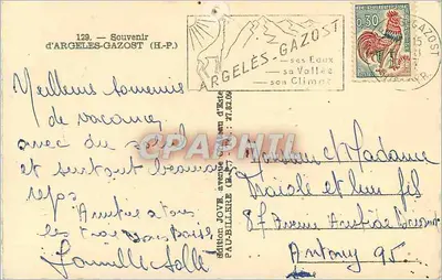 Argelès-Gazost — Souvenir d'Argelès-Gazost — Édition Jove, n°129 — Rewers