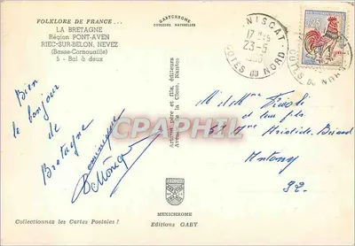 Folklore de Francia — La Bretaña — Riec-sur-Bélon, Basse-Cornouaille — Éditions Gaby — Reverso