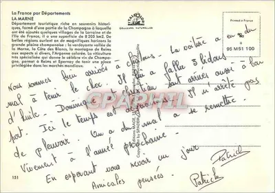 La Marne — Departamento turístico — Edições por SPADEMAC — Verso
