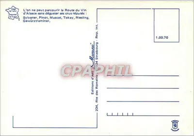Trasa Wina w Alzacji — Riquewihr, Kaysersberg, Ribeauvillé, Turckheim — Éditions des Romans, Strasbourg — Rewers