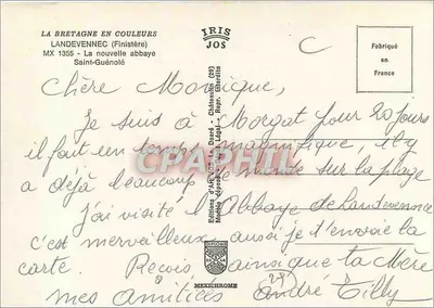 Abtei Landevennec — Finistère — Éditions d'Art JOS — Rückseite