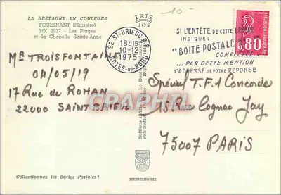 Praias de Fouesnant — Edições Mexichrome, série MX 2937 — Verso