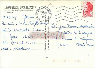 Paisagens da Bretanha — Edições de Arte S.P.A.D.E.M. n°83 — Verso