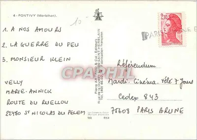 Pontivy — Serce Bretanii — Pierre Artaud & Cie, wydawca — Rewers