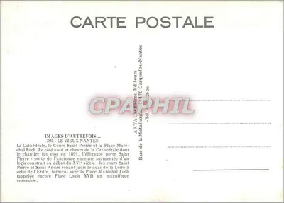 Plaza Marcel Foch y Catedral — Nantes — Art & Pères, Editores — Reverso
