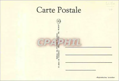 Kort pałacu Duków — rysunek podpisany Y. Gaudrioumeau — Wydawnictwo Provinciale Francji — Rewers