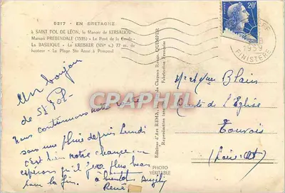 Saint-Pol-de-Léon — vista panoramica — Éditions d'Art REMA — Verso