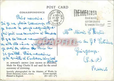 Coroa de São Eduardo — A Coroa da Inglaterra — fotografada por Ernest Heimann — Verso