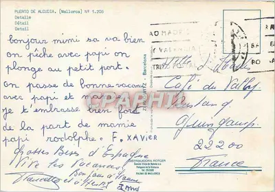 Port Alcudia — widok portu i plaży — szczegół nr 1.205, wydawca Distribuidora Rotger — Rewers
