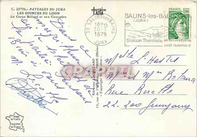 As Fontes do Lison — O Creux Billard e suas Cataratas — Edições Michellard — Verso