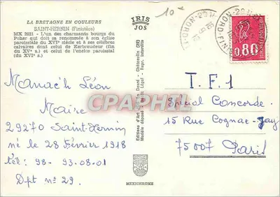 Saint-Hernin — kościół i kalwaryje — Wydawnictwo Art Iris Jos — Rewers