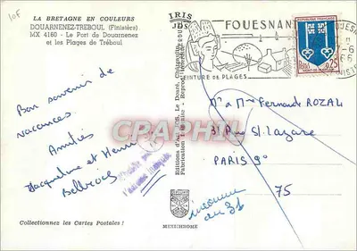 Douarnenez-Tréboul — View of the Port and Beaches — Éditions d'Art JOS — Back