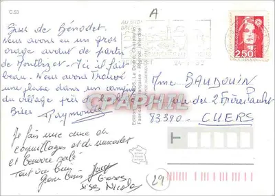 Panorama de Bénodet — Edições Le Docteur Charaulin, série C.53 — Verso