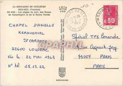 Praias de Cordouaille — Beg-Meil — Edições d'Art Jos — Verso