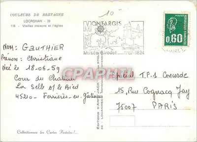 Locronan — Widok panoramiczny — Wydawnictwo Montargis — Rewers