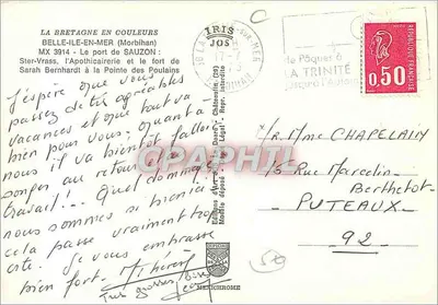 Sauzon — Bela Ilha bem nomeada — Edições de Arte da Bretanha — Verso