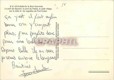 Belle-Île — La Bien-nommée — Edições JOS LE DUCARE — Verso