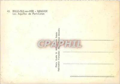 पोर्ट-कोटोन के एगुइल्स — बेल-आइल-एन-मर — फोटो स्टूडियो आर. मिसेट — पीछे