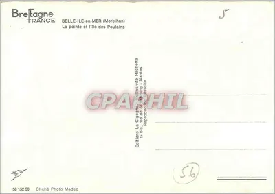 Belle-Île-en-Mer — A ponta e a ilha dos Poulains — Éditions La Cigogne — Verso