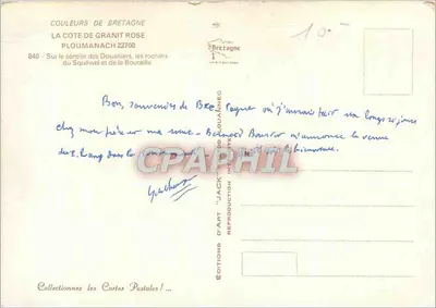 O Caminho dos Alfandegários — Ploumanach, Costas de Granito Rosa — Edições Jack — Verso
