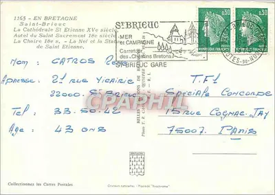 St Brieuc — La Cattedrale di San Etienne — Editore: Photo Yvachroma — Verso