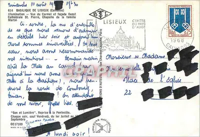Bazylika w Lisieux — Miejsce pielgrzymki — Wydawca: Éditions du Tourisme — Rewers