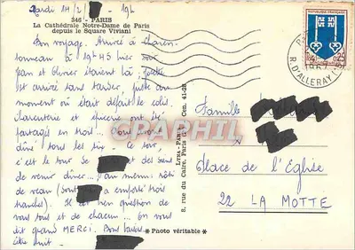 Notre-Dame de Paris — widok z Square Viviani — Lyra — Rewers