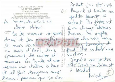 La Côte Sauvage du Croisic — Éditions d'Art Jack — n° 44490 — Achterkant