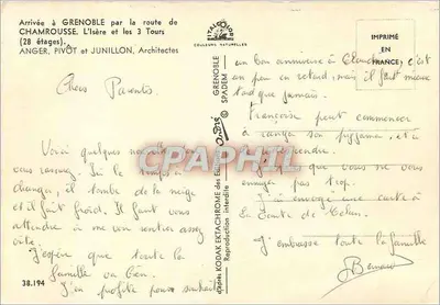 Grenoble — L'Isère et les 3 Tours (28 étages) — Anger, Pivot et Junillon, Architectes — Verso