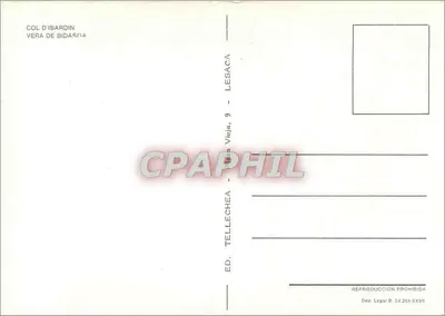 Col d'Ibardin — Vera de Bidasoa — Ed. Tellechea — Achterkant