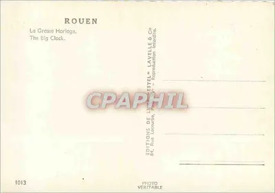 Rouen — La Grosse Horloge — Estel — Achterkant