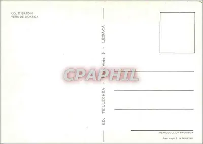 Col d'Ibardin — Vera de Bidasoa — Verlag Tellechea, Serie 24.263-XXVII — Rückseite